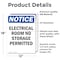 Signmission Electrical Room No Storage, 12 in W x Rectangle, Vinyl Decal OS-2PACK-NS-D-1218-V-11687 - alternate 6